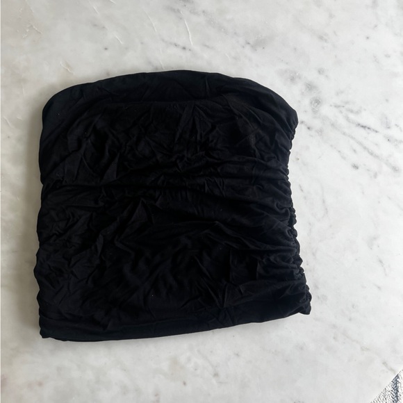 Target - Black Ruched Tube Top - Picture 2 of 7
